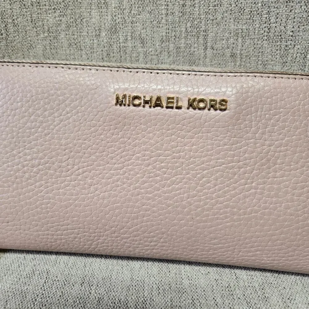Michael Kors Jet Set Travel Continental Leather Wallet - Soft Pink 8
